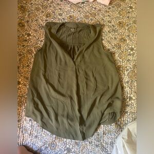 Olive green tank blouse